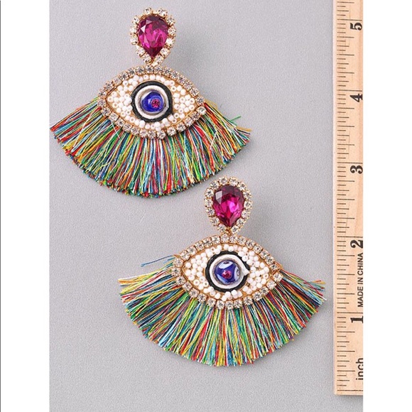 Multi Color Earrings - Picture 2 of 3